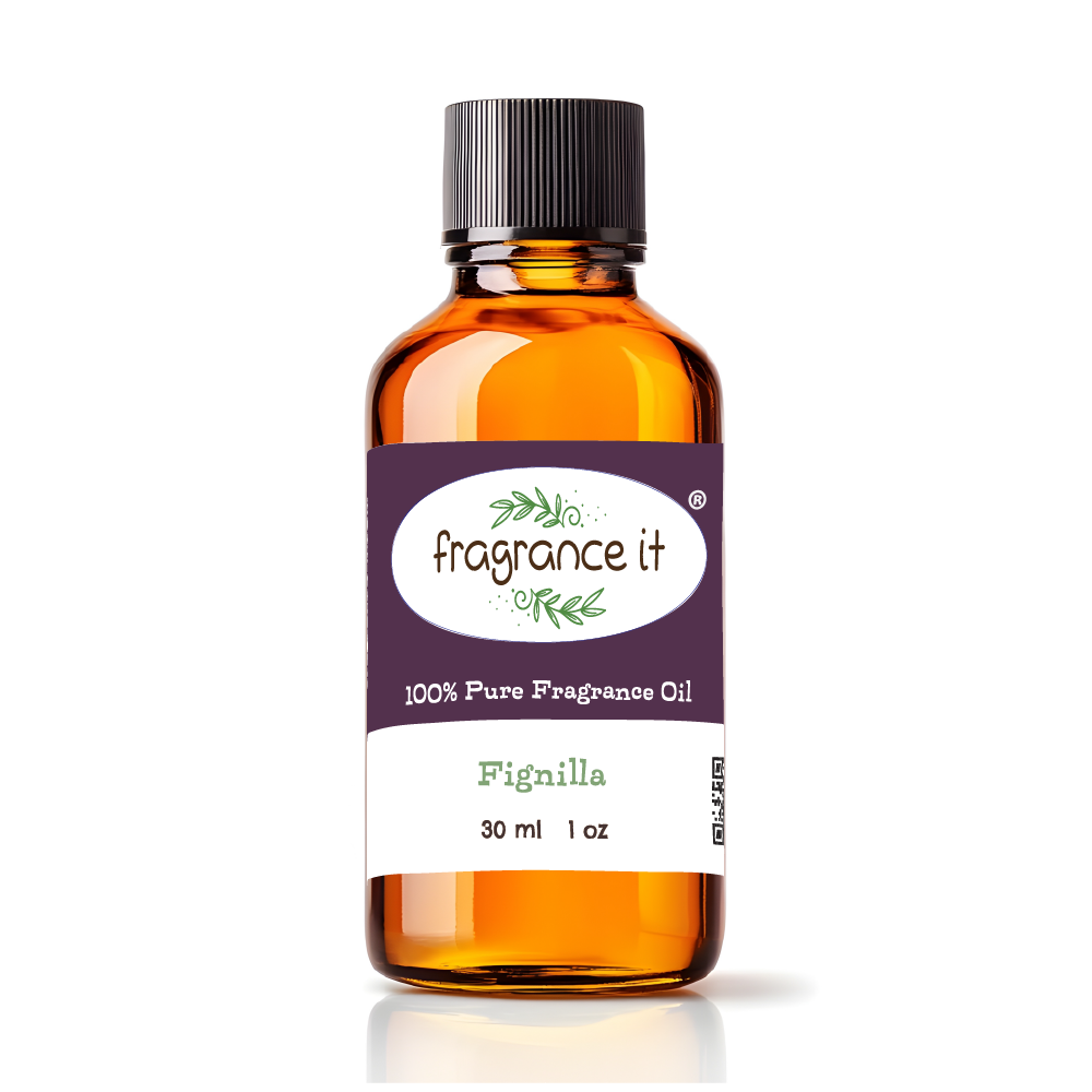 A  1-ounce or 30 milliliter bottle of Fragrance It's Fignilla aroma oil.